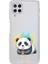 Samsung Galaxy M32 ile Uyumlu Splash Panda Tasarımlı Şeffaf Silikon Kılıf 1