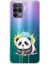 Oppo A96 ile Uyumlu Splash Panda Tasarımlı Slimfit Şeffaf Silikon Kılıf 1