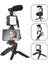 Bfs Tripod Telefon Tutucu Kumandalı Mikrofon LED Işık Vlog Video Kayıt 3