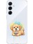 Samsung Galaxy A55 ile Uyumlu Splash Köpek Tasarımlı Şeffaf Silikon Kılıf 1