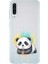Samsung Galaxy A50S ile Uyumlu Splash Panda Tasarımlı Slimfit Şeffaf Silikon Kılıf 1