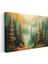 Yatay Kanvas Tablo Yesil Orman Doga Modern Duvar Tablosu Kanvas Salon Ofis Tablosu 1