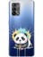 Oppo A74 ile Uyumlu Splash Panda Tasarımlı Şeffaf Silikon Kılıf 1