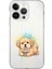 iPhone 13 Pro ile Uyumlu Splash Köpek Tasarımlı Şeffaf Silikon Kılıf 1