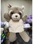 Peluş 25 cm El Kuklası Kahverengi Rakun Kukla 2