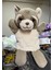 Peluş 25 cm El Kuklası Kahverengi Rakun Kukla 3