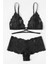 Kadın Siyah Özel Şık Sütyen Külot Takımı - Siyah - L 2