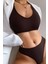 Kadın Kahverengi Desteksiz Seamless Tangalı Iç Çamaşır Takımı - Kahverengi - L-Xl 2