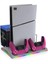 TP5-3570 Ps5 Soğutucu Organizatör 2 Fanlı Stand Kol Şarj Edici Stand 3 USB Hub Kulaklık Platstation Standı 3