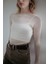 Yarı Transparan Uzun Kollu T-Shirt Ekru 5