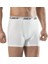 Erkek 4'lü Beyaz Likralı Stretch Boxer 3