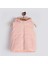 Kapşonlu Pudra Kız Çocuk Yelek 1