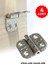 90 Derece Stoplu Menteşe 4 Adet Nikel 30X33 mm Kutu ve Sandık Menteşesi Hobi Maket 4