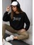 Kadın Bisiklet Yaka Juicy Kristal Taş Baskılı Basic Hoodie Sweatshirt 1