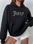 Kadın Oversize Juicy Kristal Taş Baskılı Hoodie Sweatshirt 1