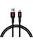 Micro USB Hızlı Şarj Kablosu (Siyah + Fuşya/siyah Uç) (150 Cm) 2