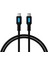 Type C-C Power Delivery Hızlı Şarj Kablosu, Siyah Kablo, Mavi/siyah Uçlar (120 Cm) 1