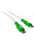 Type C-C Power Delivery Hızlı Şarj Kablosu, Beyaz Kablo, Beyaz/yeşil Uçlar (150 Cm) 2