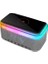 Md-W8 Bluetooth 1200MAH Kablosuz Şarj, Alarmlı Saat ve Rgb Gece Lambası Özellikli Hoparlör 2