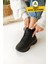 Abra Süper Hafif Ortopedik Yün Astarlı Kadın Spor Bot - Siyah 6