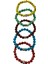 Renkli Doğal Taş Görünümlü Boncuk Bileklik – 5’li Esnek Bileklik Seti 1