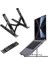 Taşınabilir 10 Kademeli Sert Plastik Laptop Stant Bilgisayar Stant Notebook Stant Tüm Laptoplarla Uyumlu Bilgisayar Standı Taşınabilir Kaymaz Stant Dizüstü Bilgisayar Stantı 3