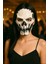 Halloween Maske Iskelet Kuru Kafa Siyah Beyaz 3