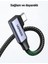 Type-C USB 3.0 90 Derece Açılı Örgülü Data ve Şarj Kablosu 1 Metre 3