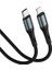 Örgülü Uyumlu Type C-Lightning Pd Hızlı Şarj Kablosu, Siyah (100 Cm) 3
