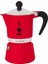-: 3 Cups Ocak Üstü Espresso Pişirici - 130ML - Kırmızı Renk - Gövde - Patentli Valfi - Tüm Ocak Türleri Için Uygundur (Indüksiyon Hariç) 1