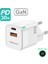 Qbic Pd 30WATT Gan Hızlı Şarj Aleti, A + C Girişli, Beyaz 2