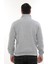 Erkek Açık Gri Standart Fit Normal Kesim Içi Polarlı Yarım Fermuarlı Dik Bato Yaka Pamuklu Sweatshirt 4