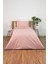 Vega Pamuklu Ranforce Çarşaflı Tek Kişilik Nevresim Takımı - Pudra 3