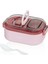 Bento 550ML Lunchbox Tek Katlı Bölmesiz Çelik Sefer Tası Yemek Kutusu (Pembe) 1