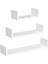 Duvar Rafları, 3'lü Set, Yüzer Raflar, 30/45/60 Cm, Dekoratif, Yaratıcı, Yatak Odaları, Oturma Odaları, Mutfaklar ve Koridorlar Için, 15 Kg'a Kadar Yüklenebilir, Beyaz LWS66W 1