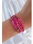Pembe Renk Zirkon Taşlı İpli Çoklu Bileklik - TJ-BB6342 1