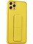 Ieg iPhone 11 Pro Max Kılıf Coco Deri Standlı Kapak - Sarı 2