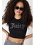 Kadın Kristal Taş Baskılı Juicy Crop T-Shirt 2