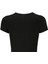 Kadın Angel Kristal Taş Baskılı Crop T-Shirt 2