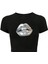 Kadın Silver Lip Gümüş Dudak Crop T-Shirt 1