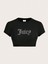 Kadın Juicy Kristal Taş Baskılı Crop Top T-Shirt 1
