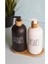 2li Bambu Standlı Siyah-Beyaz Sıvı Sabunluk 500 ml 2