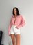 Çizgili Oversize Gömlek Pembe 3