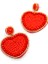 Kalp Boncuk Küpe - Kırmızı 1