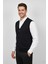 Erkek Düğmeli Yelek Cepli Çelik Örgü Klasik Kalıp BGL-ST04836 2