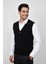Erkek Düğmeli Yelek Cepli Çelik Örgü Klasik Kalıp BGL-ST04836 2