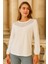Önü Dantel Detaylı Yumuşak Esnek Kumaş Bluz 2