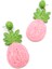 Ananas Hasır Küpe - Pembe 2