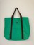 Pamuk Gabardin Kumaş Totebag Çanta-Yeşil Düz 2