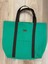 Pamuk Gabardin Kumaş Totebag Çanta-Yeşil Düz 7